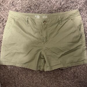 a.n.a Women's Olive Green Cargo Shorts